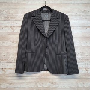 Tahari black pinstripe blazer